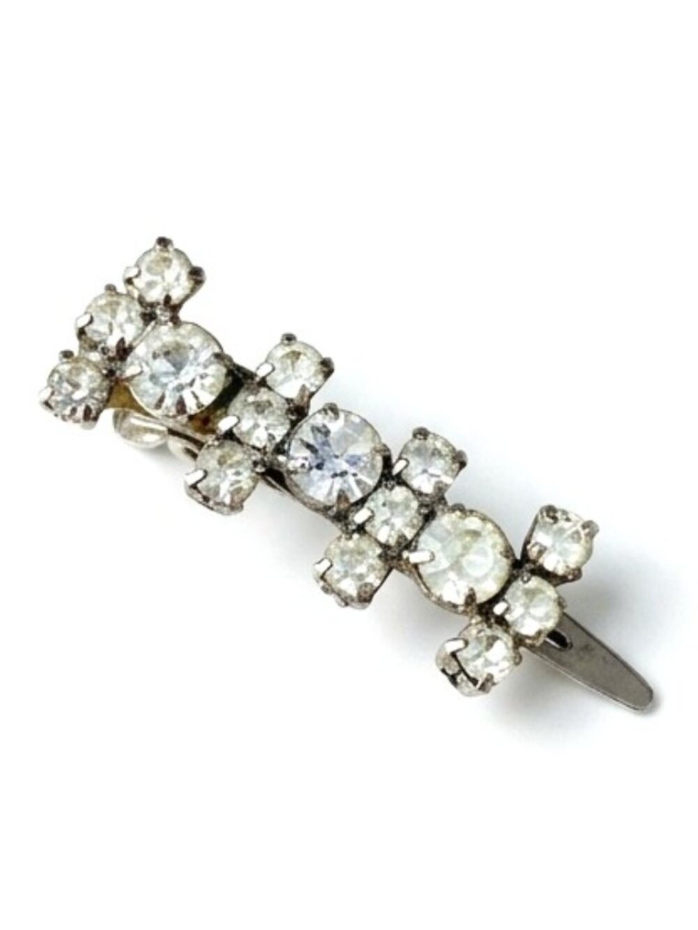 Vintage 1950s Rhinestone Hair Clip Barrette